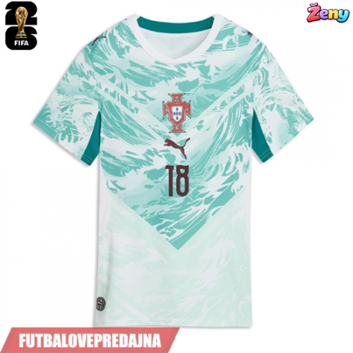 Lacne Ženy Futbalové dres Portugalsko Pedro Neto #18 MS 2026 Krátky Rukáv - Preč